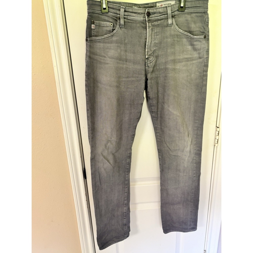 AG Jeans The Everett Slim Straight Gray Wash Men's 32X33 Stretch Denim